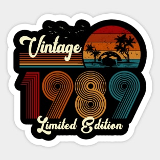 Vintage 1989 Shirt Limited Edition 31st Birthday Gift Sticker